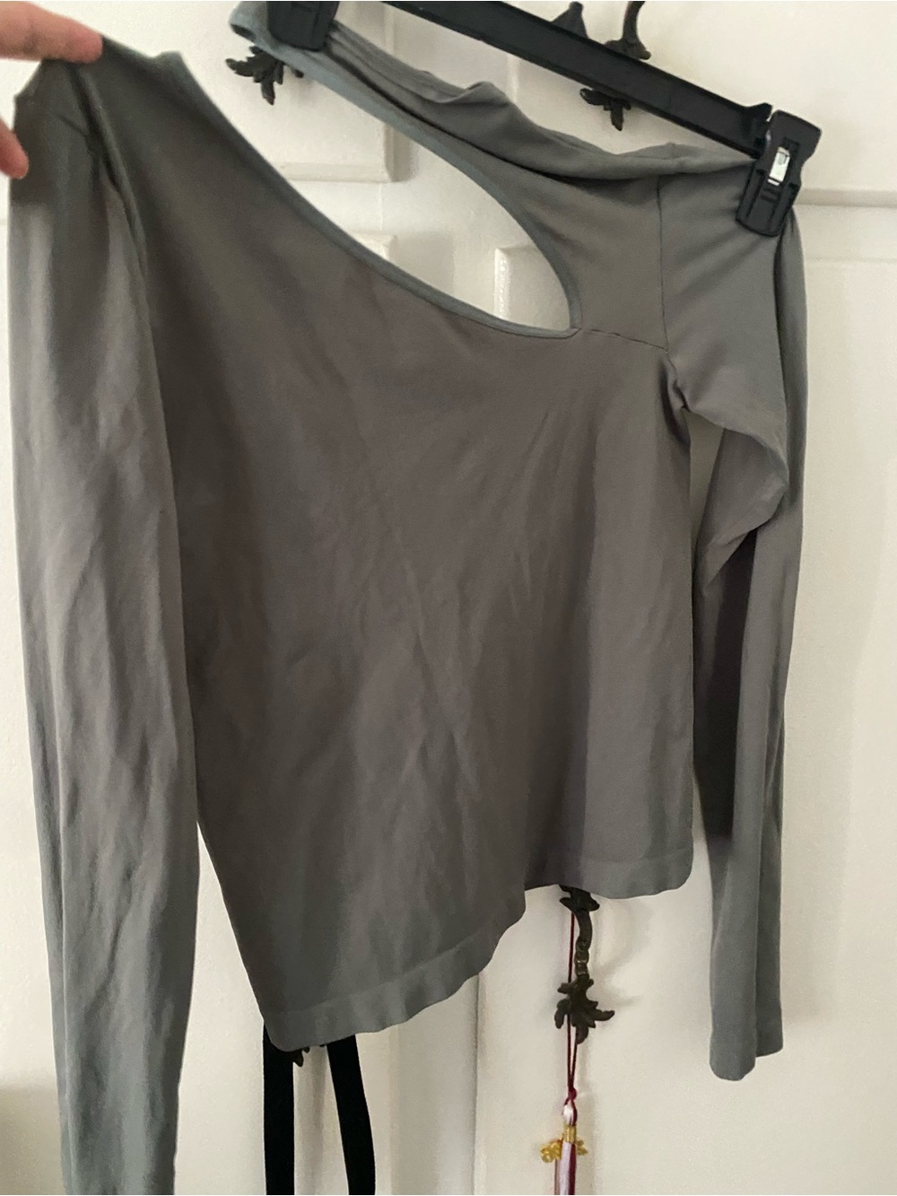 Free People Intimately Branded Long Sleeve Top - Charcoal Grey